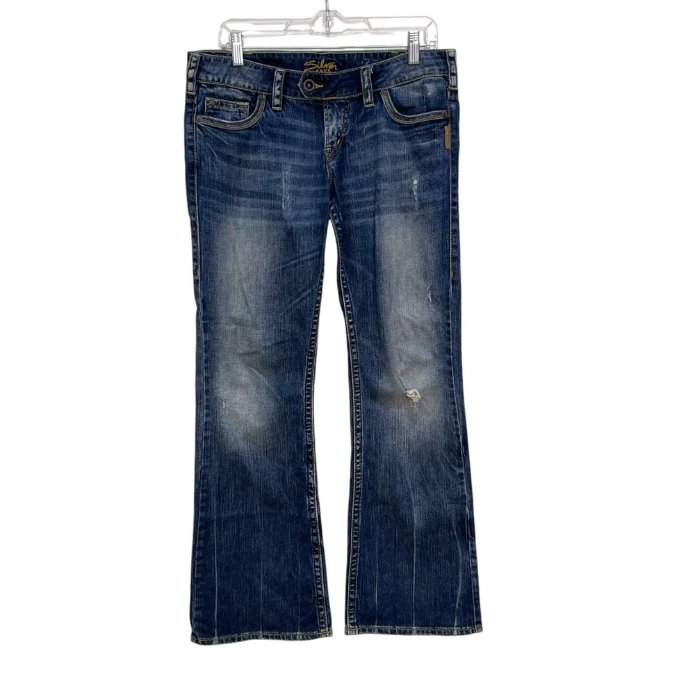 Silver Jeans Tuesday Low Rise Bootcut Jeans Dark Wash Stretch Womens 30